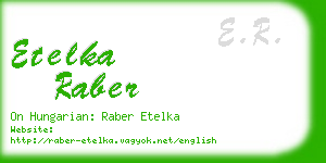 etelka raber business card